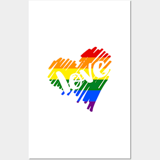 Gay Pride Rainbow Scribble Heart From Ricaso Posters and Art